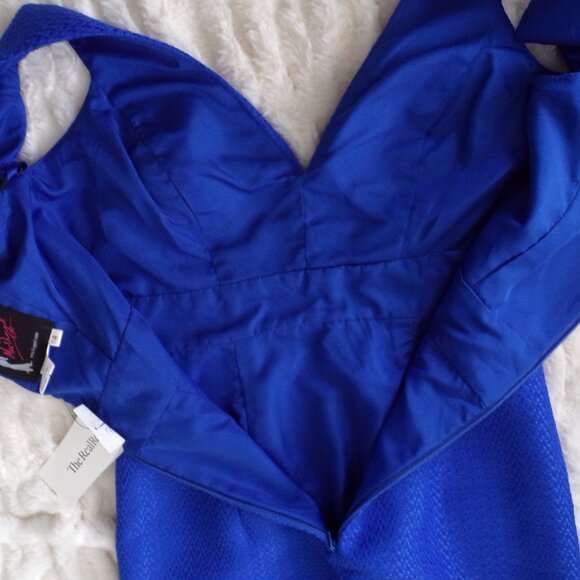 NWT Macduggal blue cocktail mini dress 4 - Picture 10 of 12